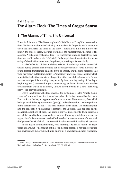 Gregor samsa characteristics image