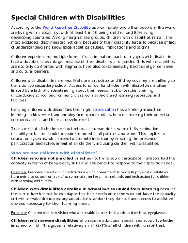 Students With Special Needs Face Double >> Doc Special Children With Disabilities Ebo Carisma Academia Edu Students With Special Needs Face Double >> Doc Special Children With Disabilities Ebo Carisma Academia Edu
