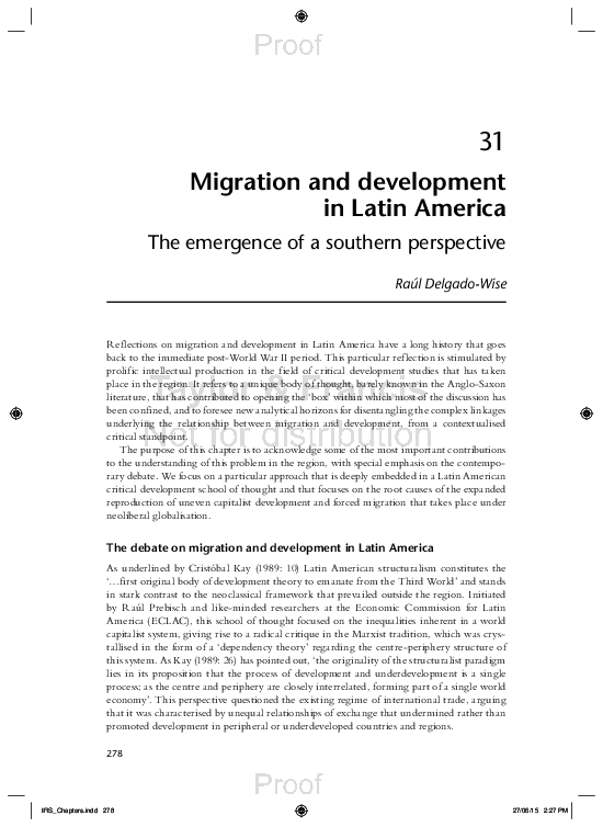 (PDF) Migration and development in Latin America