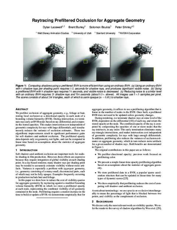 (PDF) Raytracing prefiltered occlusion for aggregate geometry