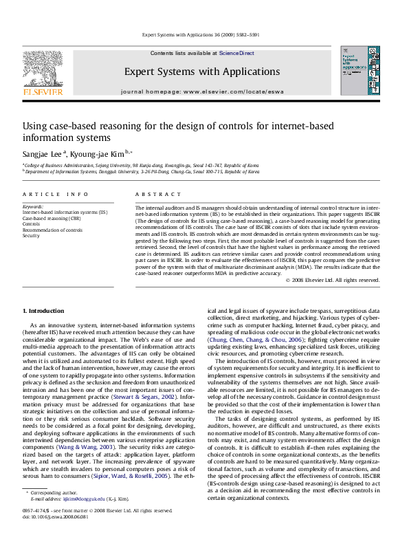 (PDF) Using case-based reasoning for the design of controls for ...