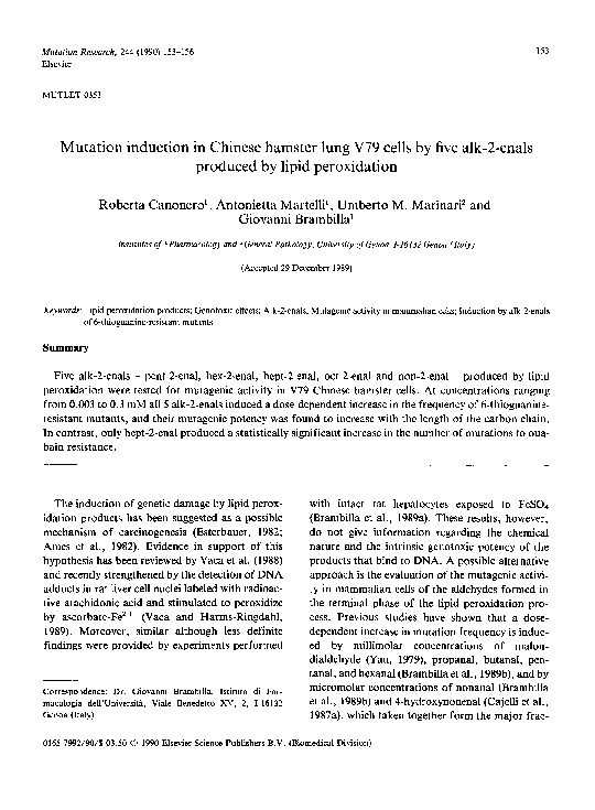 (PDF) Mutation induction in Chinese hamster lung V79 cells by five alk ...