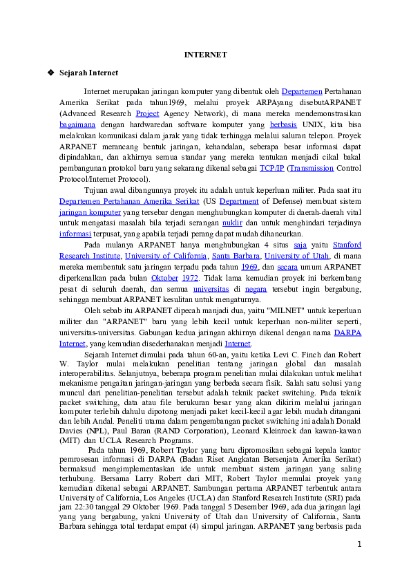 (DOC) MAKALAH INTERNET