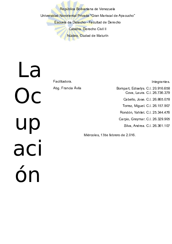 (DOC) La ocupación Trabajo.