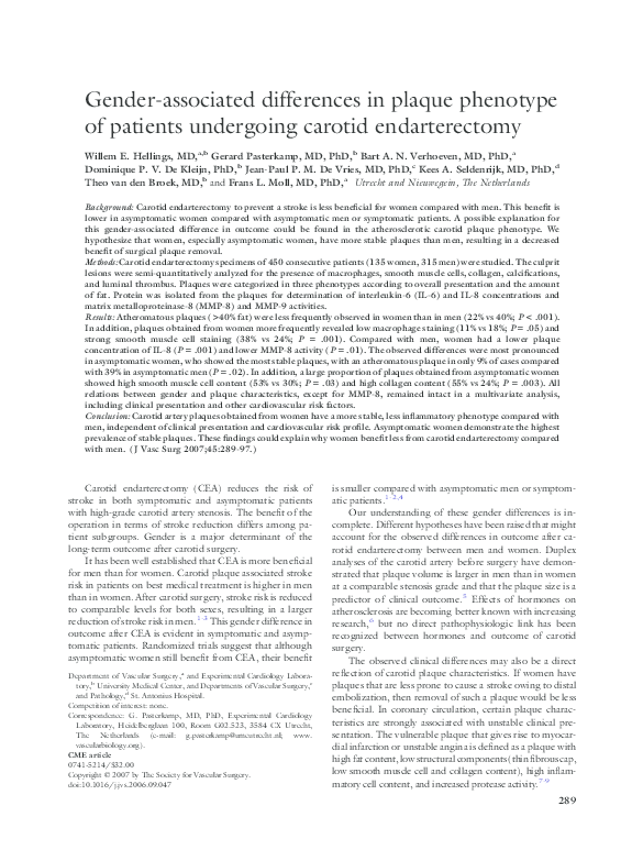 (PDF) Gender-associated differences in plaque phenotype of patients ...
