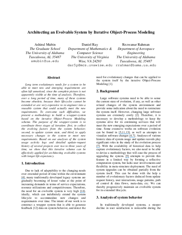  pdf architecting an evolvable system by iterative object process 