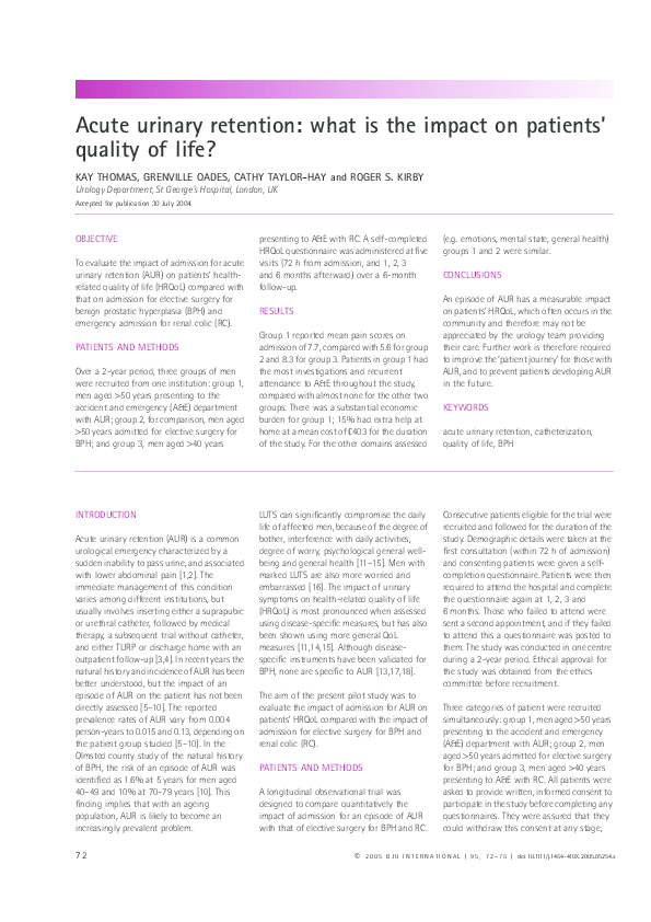 Urinary retention essay 07 picture