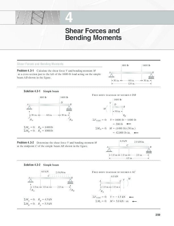 (PDF) Shear Forces and Bending Moments