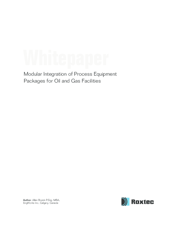 (PDF) Whitepaper Modular Integration of Process Equipment Packages for ...