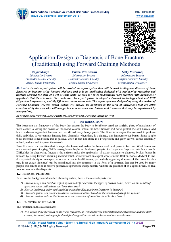 (PDF) Application Design to Diagnosis of Bone Fracture (Traditional ...
