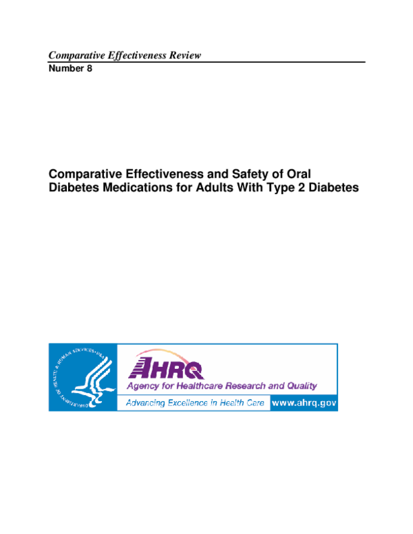 (PDF) Comparative effectiveness and safety of oral diabetes medications ...