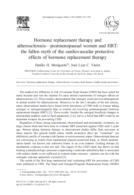 (PDF) Hormone replacement therapy and atherosclerosis—postmenopausal ...