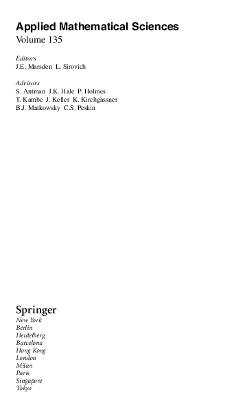PDF) Applied Mathematical Sciences Volume 135