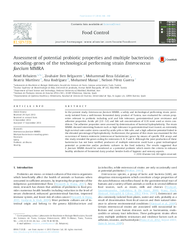 (PDF) Assessment of Potential Probiotic Properties of Lactic Acid ...