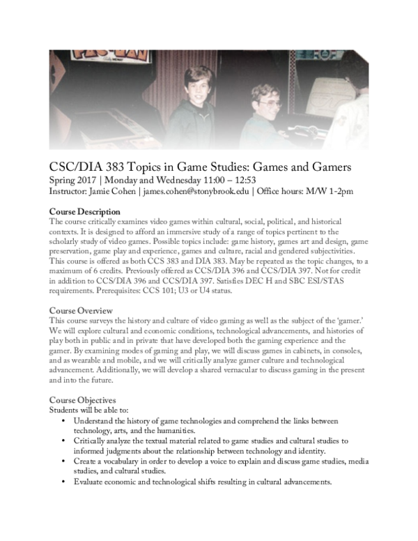 (PDF) Topics in Game Studies: Games and Gamers