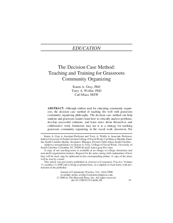 (PDF) The Decision Case Method