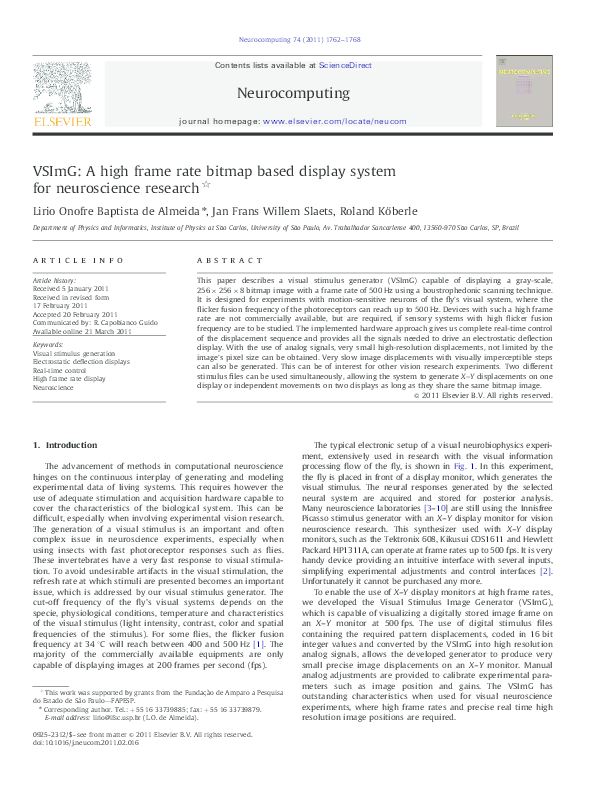 (PDF) VSImG: A high frame rate bitmap based display system for ...
