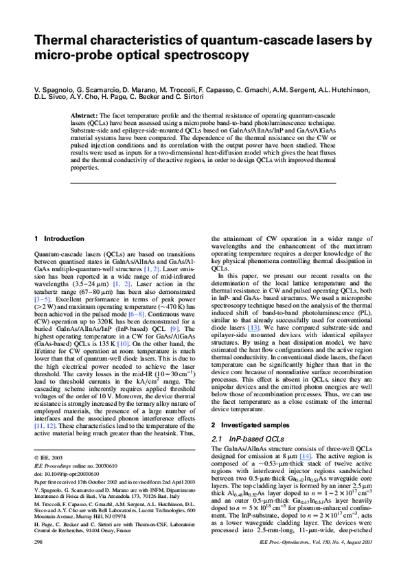 (PDF) Thermal characteristics of quantum-cascade lasers by micro-probe ...