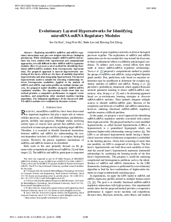 (PDF) Evolutionary layered hypernetworks for identifying microRNA-mRNA ...