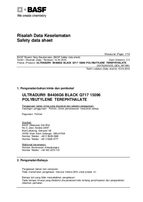 (PDF) Risalah Data Keselamatan Safety data sheet