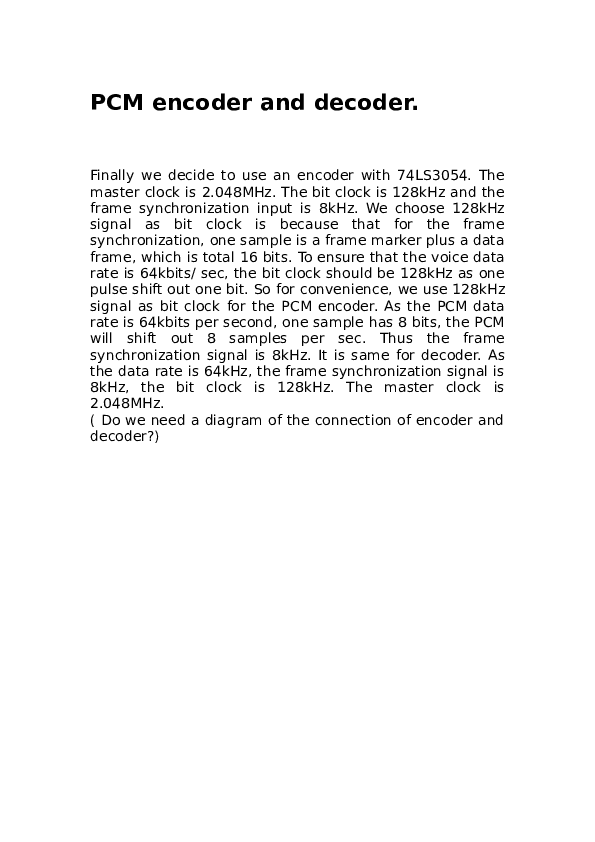 (DOC) PCM encoder and decoder