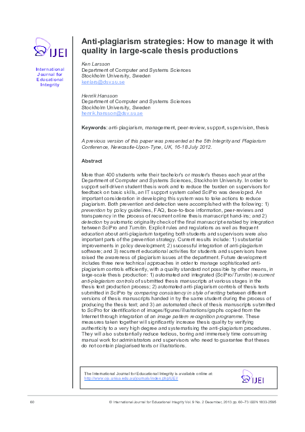 Journals on academic plagiarism picture