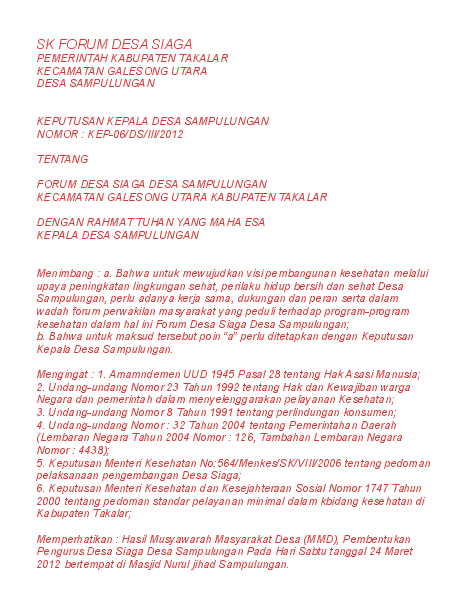  DOC SK FORUM DESA SIAGA Abil Aufa Academia edu