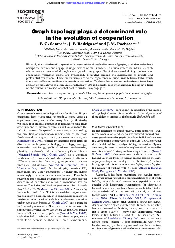 (PDF) Graph topology plays a determinant role in the evolution of ...