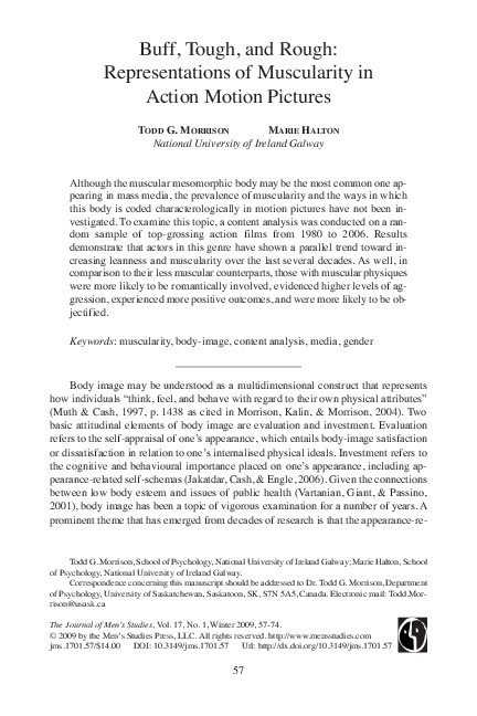 (PDF) Buff, Tough, and Rough: Representations of Muscularity in Action ...