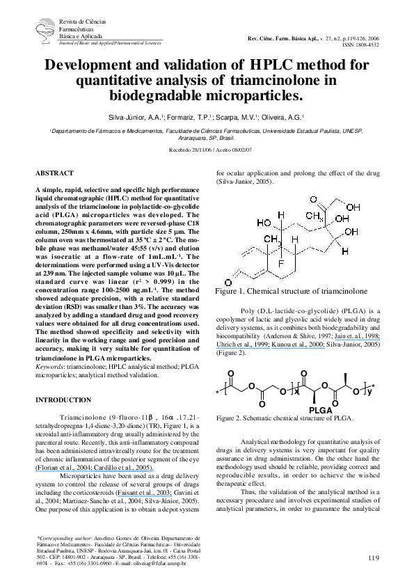 (PDF) Development and validation of an HPLC – method for quality ...