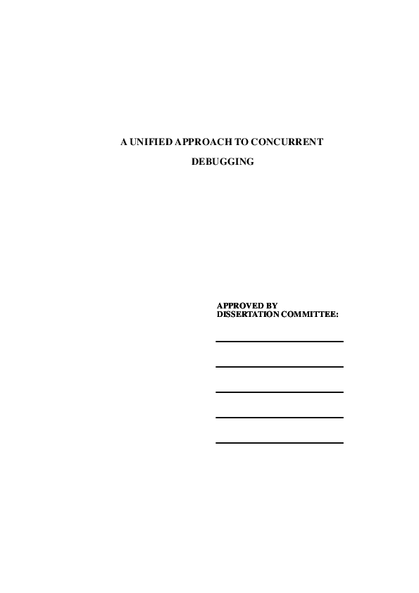 (PDF) A Unified Approach To Concurrent Debugging