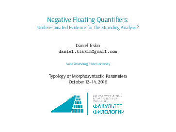 (PDF) Negative Floating Quantifiers: Underestimated Evidence for the ...