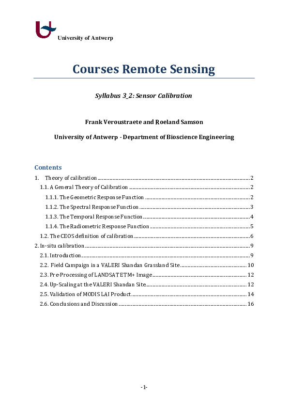 (PDF) Syllabus 3 2 Sensor calibration