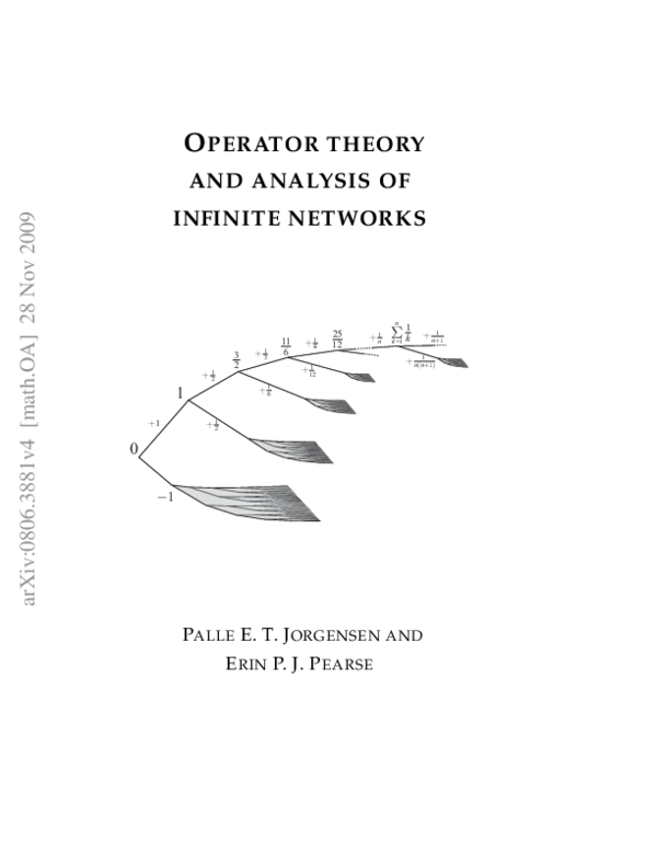 (PDF) Operator theory of electrical resistance networks Palle Academia.edu