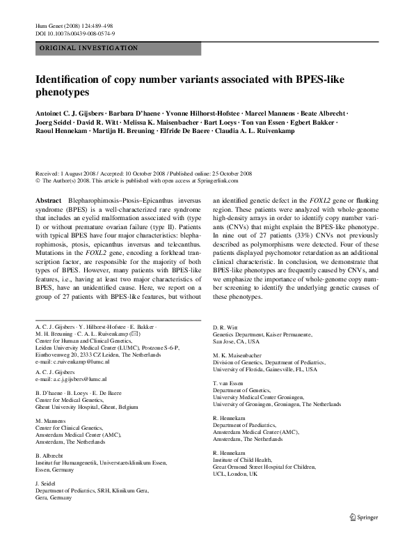 (PDF) Identification of copy number variants associated with BPESlike