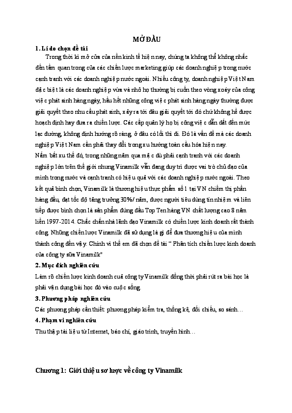 Vinamilk market analysis picture