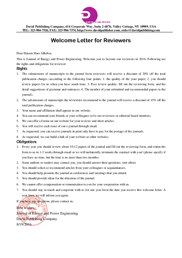 Pdf Journal Of Energy And Power Engineering David Publishing
