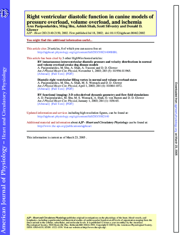 (PDF) pressure overload, volume overload, and ischemia Right ...