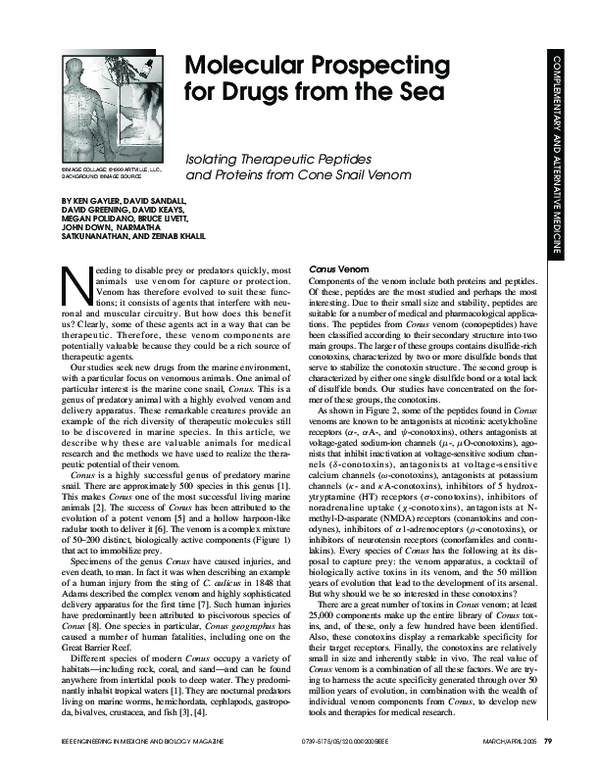 (PDF) Molecular prospecting for drugs from the sea