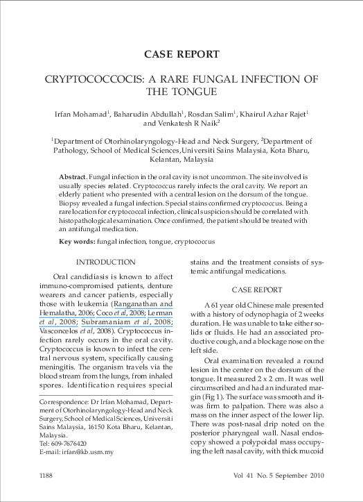 Fungal infection treatment picture