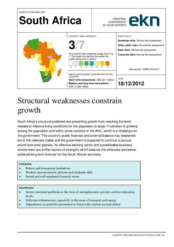 (PDF) COUNTRY RISK ANALYSIS