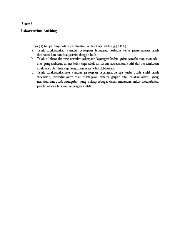 Doc Tugas 1 Laboratorium Auditing