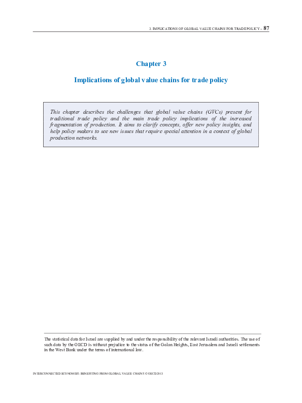 (PDF) Implications of global value chains for trade policy