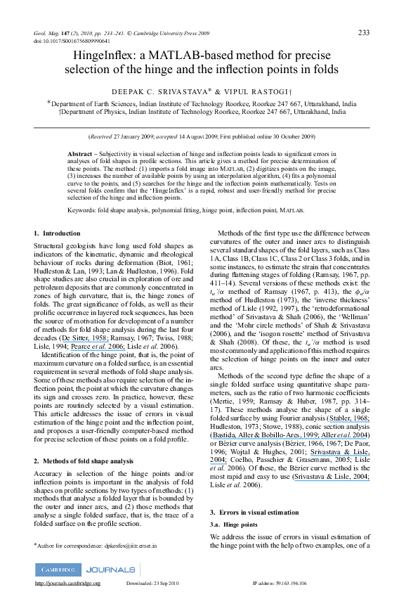 (PDF) HingeInflex: a MATLAB-based method for precise selection of the ...