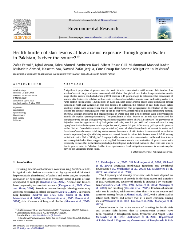 Arsenic contamination of groundwater picture