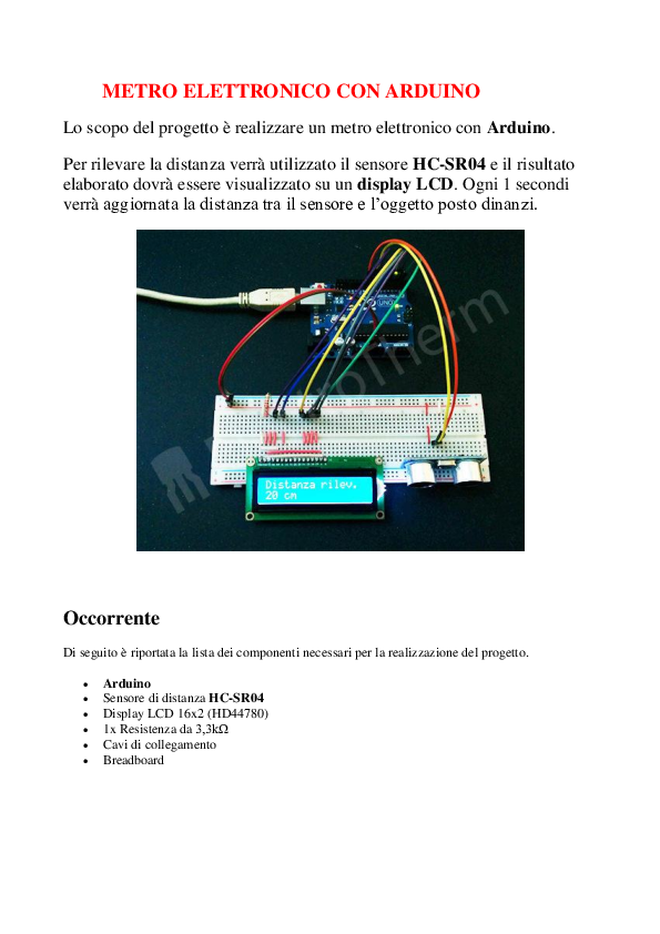 (PDF) METRO ELETTRONICO CON ARDUINO
