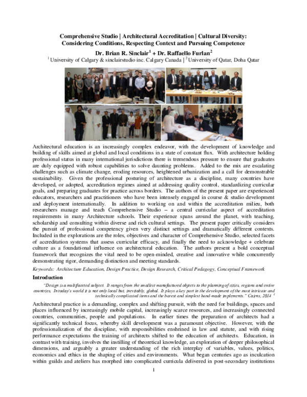 (PDF) Comprehensive Studio Architectural_NAAB Accreditation