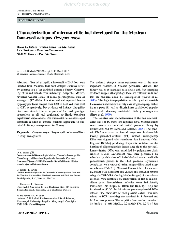 (PDF) Characterization of microsatellite loci developed for Amaranthus ...