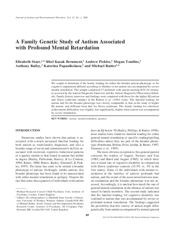 Case history of intellectual disability image