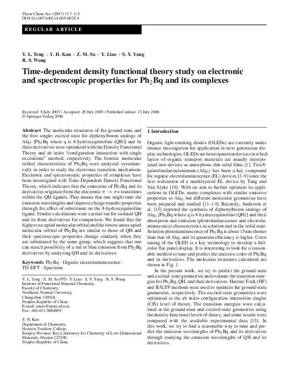 Pdf Time Dependent Density Functional Theory Study Of Fe 2 Co 9 Low
